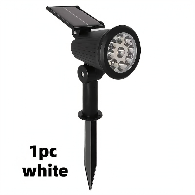 TEMU 9led Solar Lights Outdoor Multifunctional Garden Solar Spotlights For Christmas Decorations Outside Accent Lighting Landscape Solar Powered