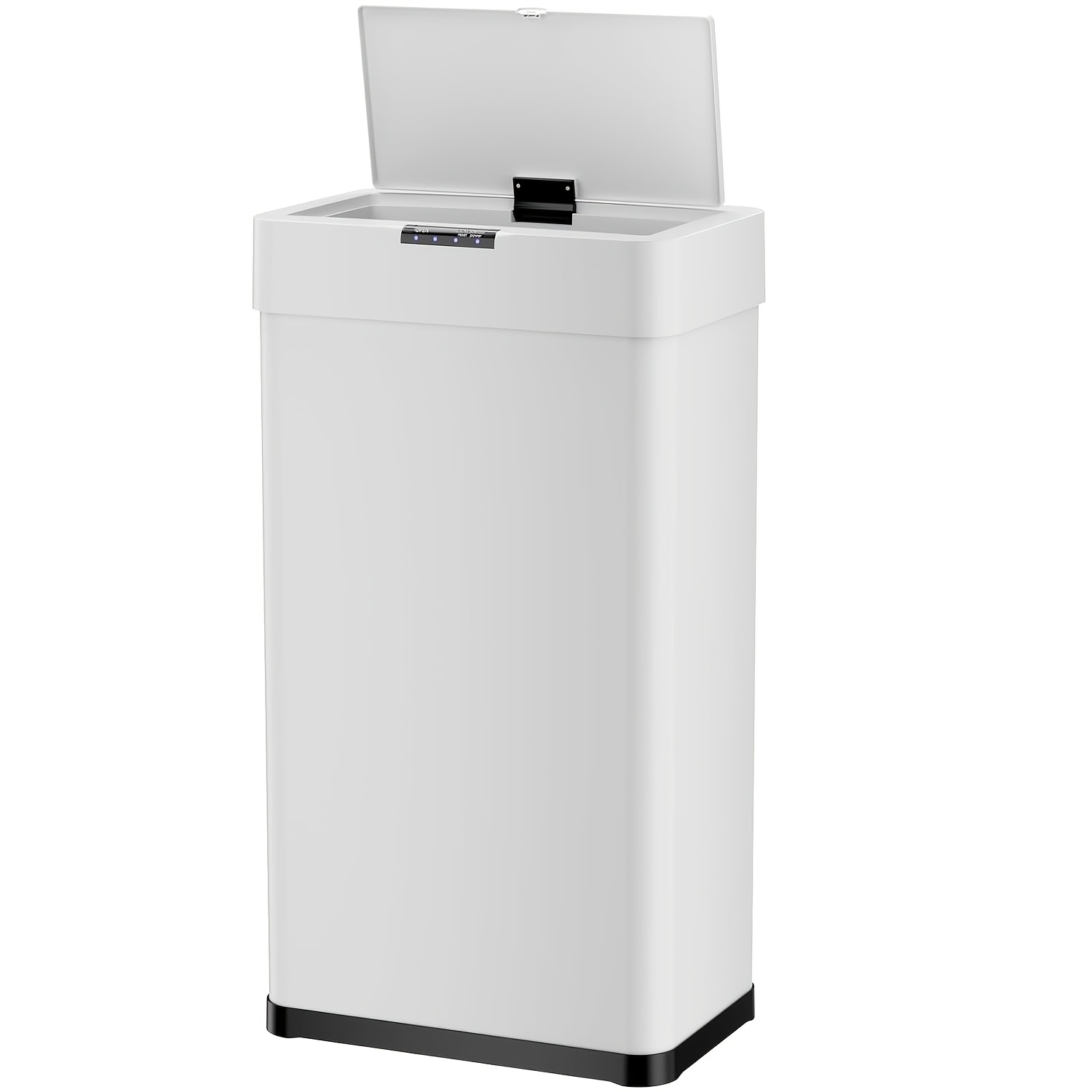 Image of 60l Automatic Sensor Trash Can With Touchless Motion Sensor, Smart Has Lid, Bag Holder & Display Light - Hygienic Operation, Capacity For, Office, Kitchen (plastic)