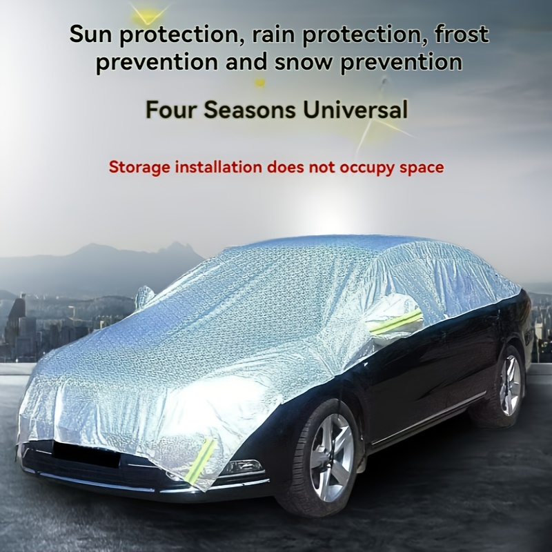 

Peva Car Cover - Frost, Rain, And Snow Protection, , Long Style For Sedans & , Fit