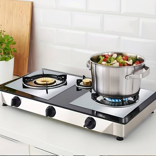 12 protectores reutilizables para de gas de 0.12 mm de grosor, protectores de cortables, cubiertas de quemador de cocina resistentes al , utensilios de cocina multiusos y tapetes para parrilla bbq para uso doméstico