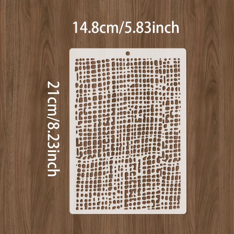 1 Reusable Diy Art Template For Painting On Wood, Canvas, Paper, Fabric, Floors & Walls - Grid Design, Pet Material, Perfect For Creative Graffiti & Projects, Craft Stencils For Painting