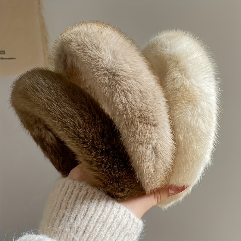 Image of 3pcs Women's Elegant Autumn/winter Plush Headband, Wide-brimmed Mink Headband, High Crown Temperament Hairband, Face-washing Headband, Accessories
