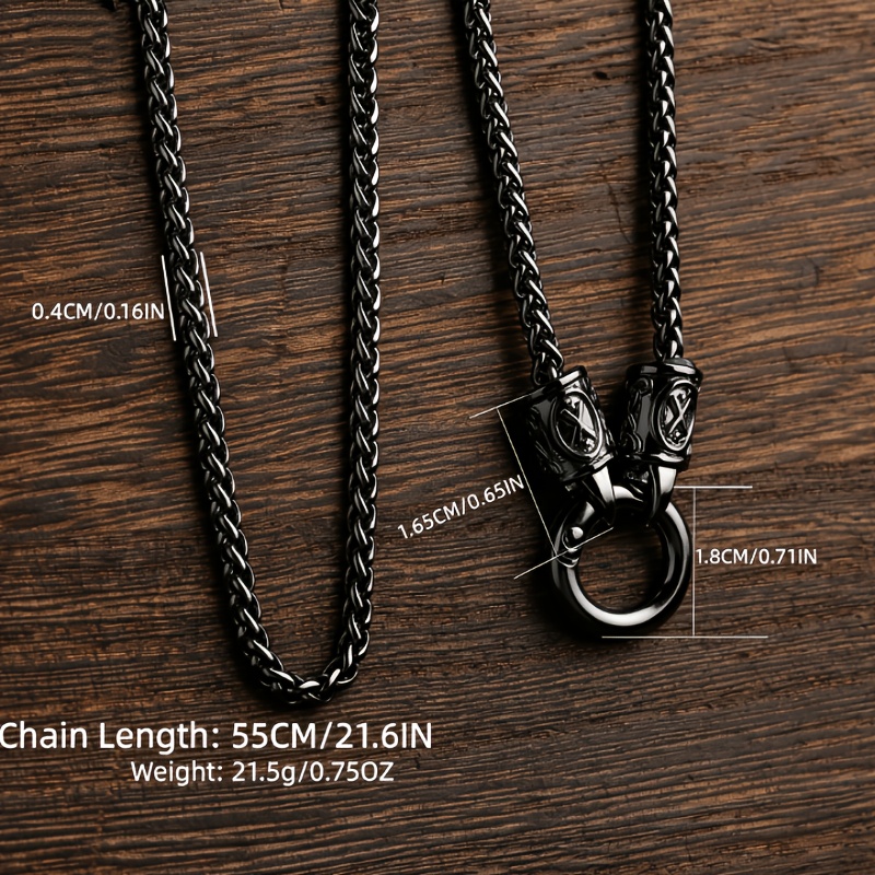 TEMU Nouveau collier à de style ethnique viking vintage, un nouveau produit tendance . Convient pour un port et comme cadeau