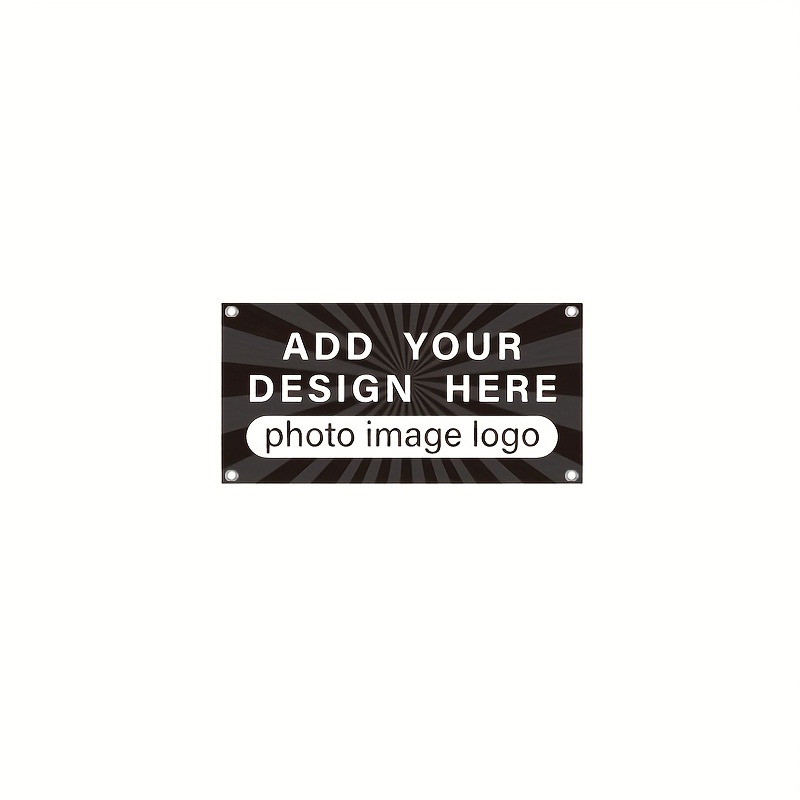 TEMU Pancarta Personalizada ABC de Ancho Personalizado 100Cm para Exteriores, Texto Impreso Personalizado Foto Publicidad Competición Juego de Equipo