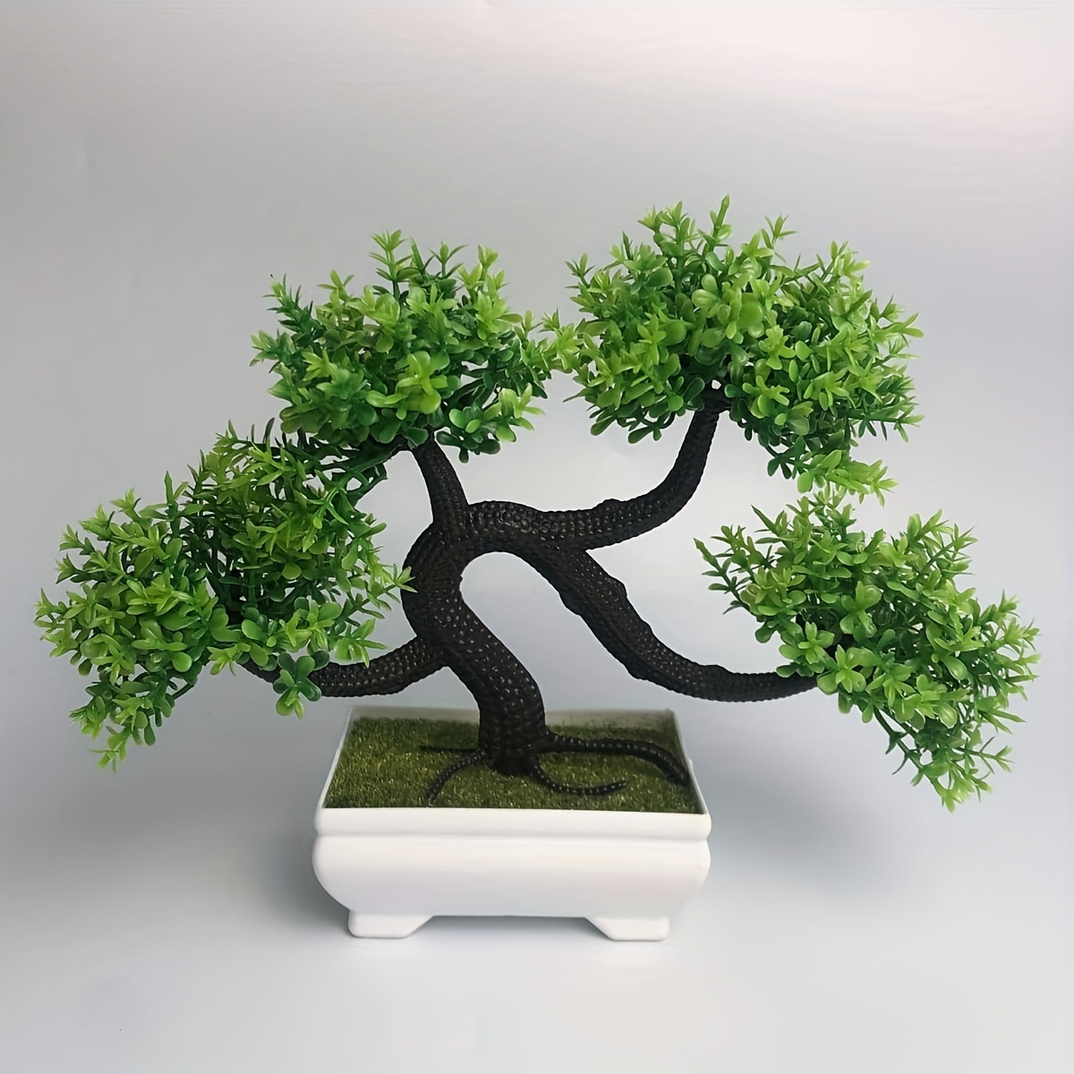

1pc Lifelike Dragon Beard Tree - Small Faux Green Plant For Home Decor, Perfect For Birthdays & Various Room Styles