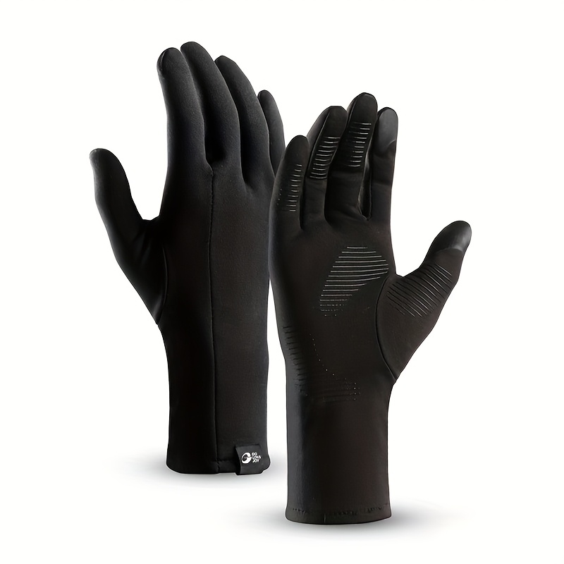 TEMU Winter Cycling Gloves With A Thermal Lining, Designed For Outdoor Skiing, Windproof, Non-slip, And Touchscreen Compatible, Winter Gloves For Men, Winter Gloves For Women
