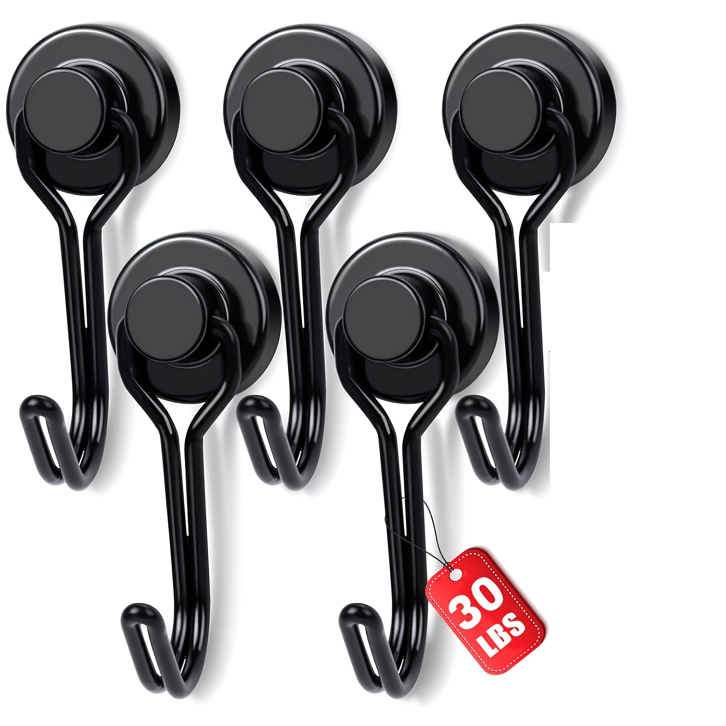 TEMU 5pcs Set Of Rotatable Magnetic Hooks, 360Â° Universal Swivel, Suitable For Cruise Cabins, Refrigerators, Kitchens, Bbq Areas, Garages, An