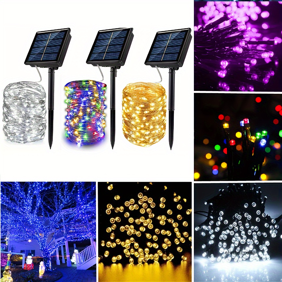 

1pack 50-400 Led Solar Power String Fairy Lights Waterproof Party Christmas Lamp