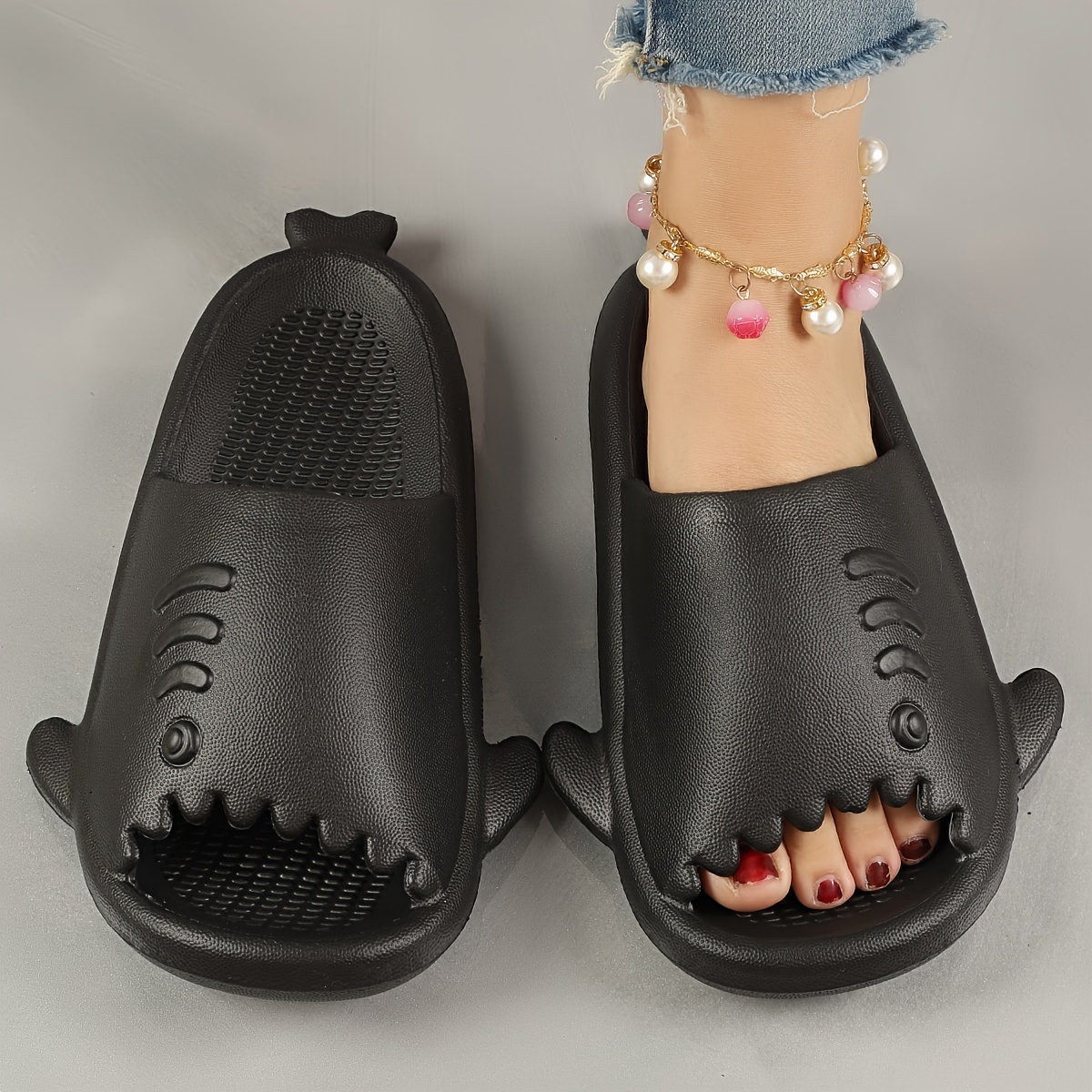 

Women's Cute Cartoon Design Slides, Casual Open Toe Soft Sole Shoes, Lightweight Slip On Slides