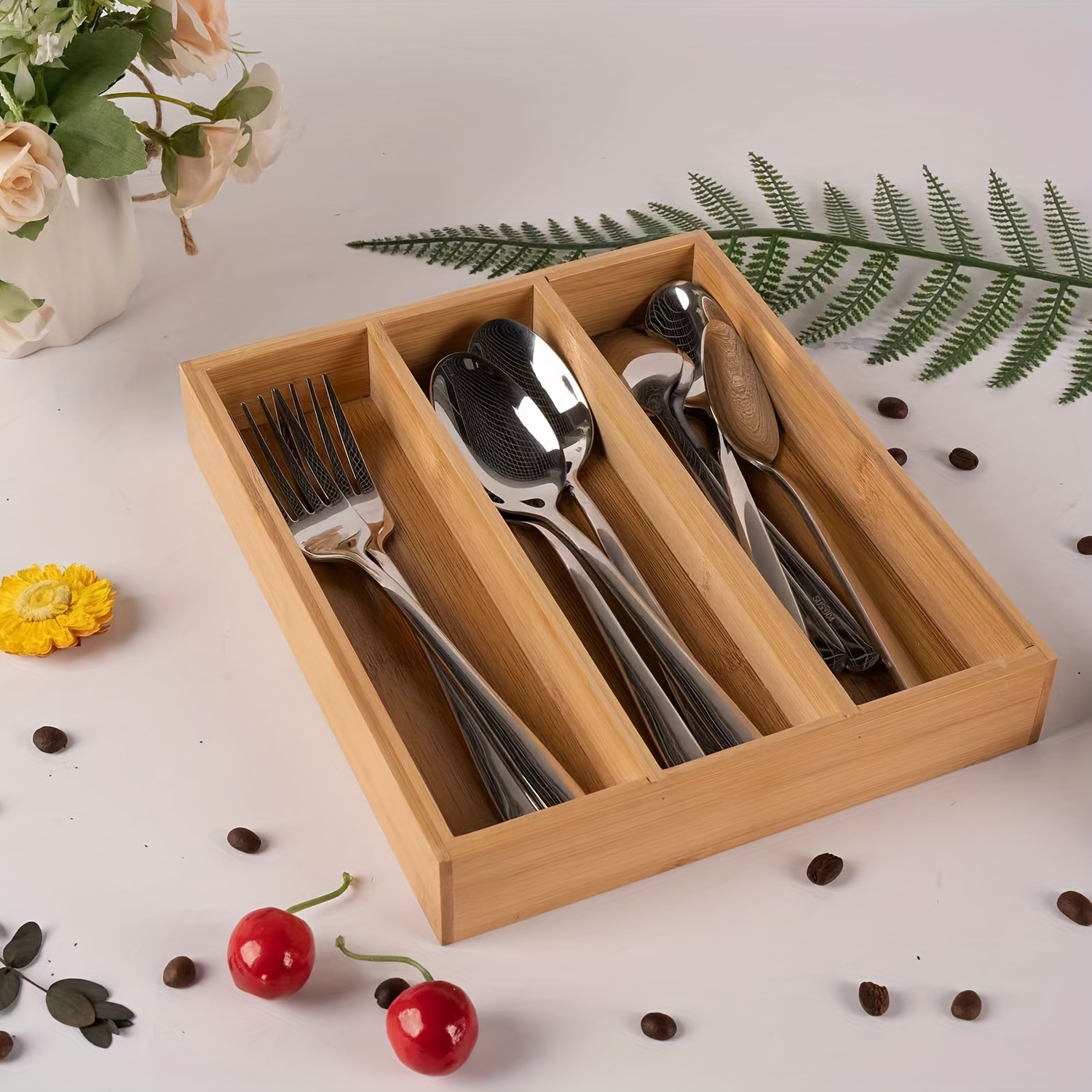 5 slot Silverware Organizer Cutlery Tray Organizer Bpa free - Temu