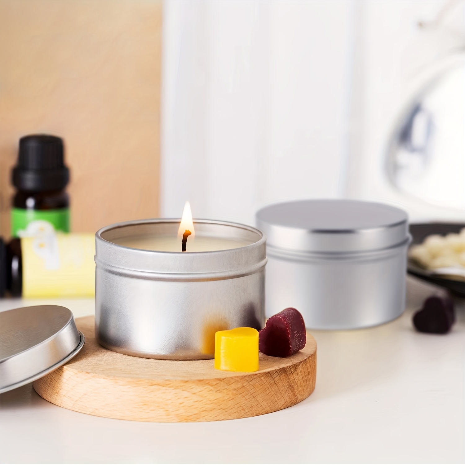 135-Piece DIY Candle Making Kit with Essential Oils, Soy and Beeswax Options, Includes Stirring Spoon, Measuring Cup, Storage Jar, Colored W