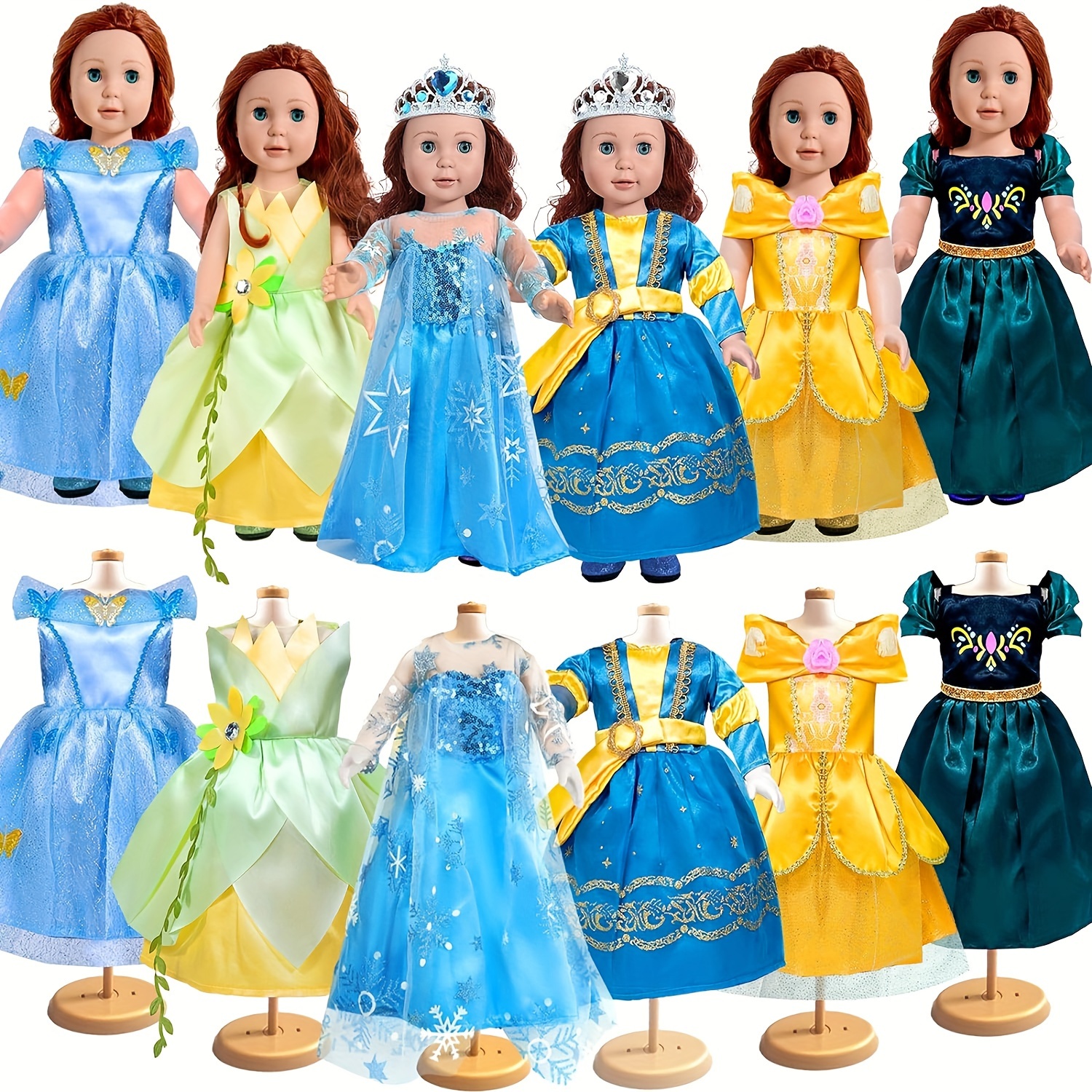 8 Styles New Handmade Doll Clothes Princess Dresses for Grows Outfit for 11  Inches Doll Dress Weddingg Dress Gift Accessories for 28 CM-30 CM Doll