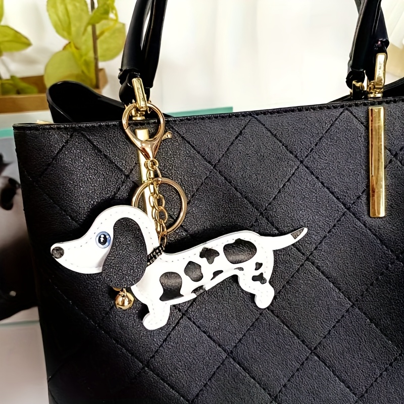 Image of Mini Dachshund Pu Keychain Pendant, Pu Dog Bag Charm, In Multiple Colors