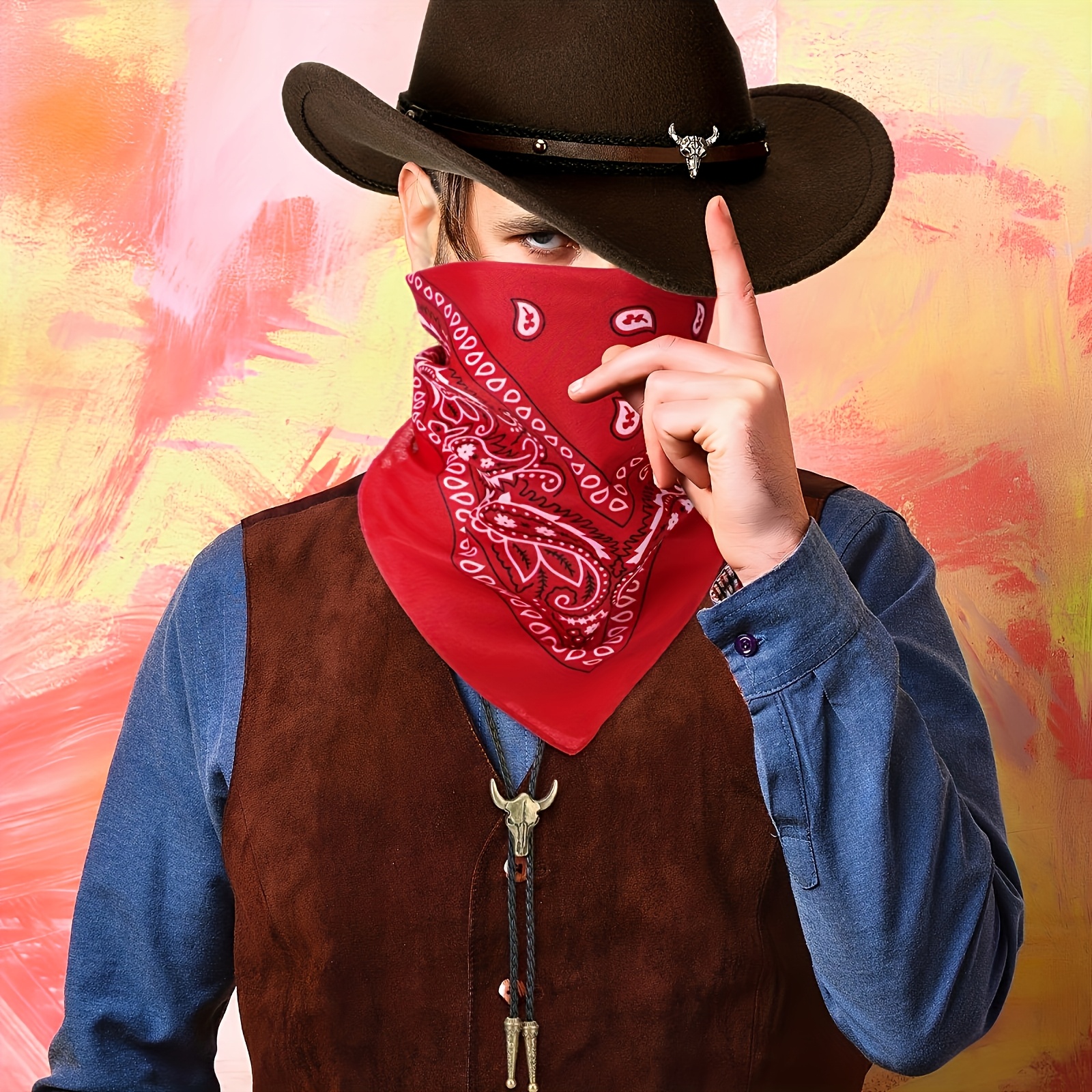 Bandanas Polyester Cowboy Hat Puss In Boots Hat Kids' Cowboy Hat