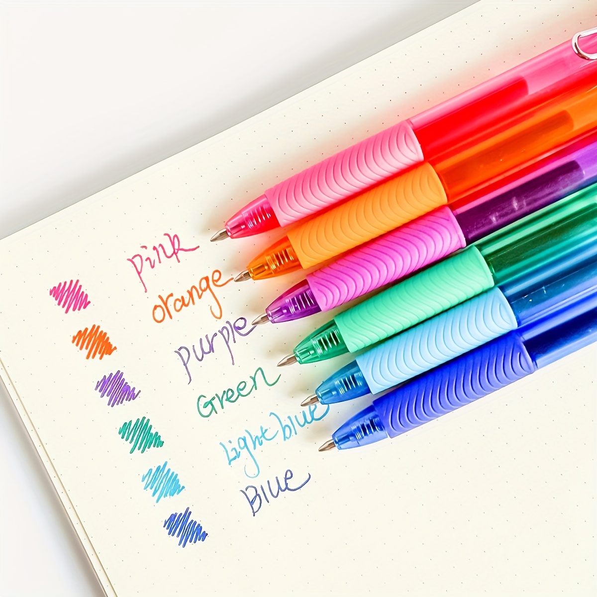 Image of 8/6/4 Color Retractable Gel Pens, Colored Pencils, 0.7mm, Ink, Smooth Writing, Aesthetic Pen, Ideal For Journaling, Painting, Coloring, Office & School Supplies