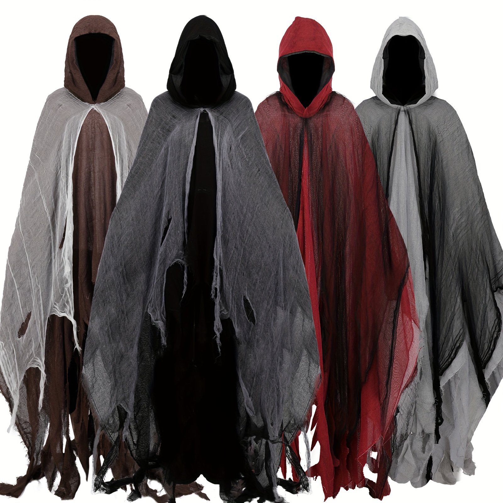 

Spooky Halloween Adult Cloak - & Reaper Costume Accessory, Polyester, Battery-free, Haunted House Parties