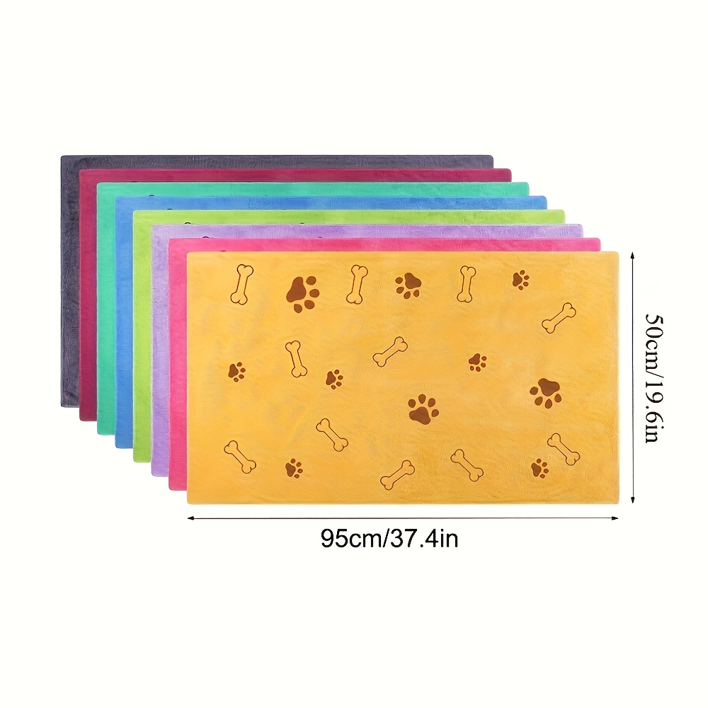 4pcs Quick-Dry Pet Towels for Medium Dogs - Soft, Absorbent Polyester with Colorful Paw Print Design, Ideal for Bathing and Grooming, Dog Bath Towels|Playful Design|Quickdry Fabric, Dog Towels - Image 5
