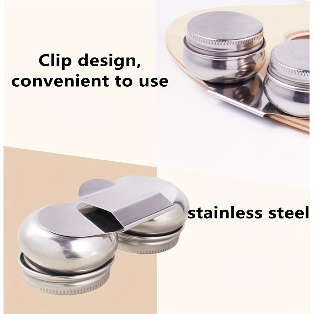 Double Dipper Palette Cup, Stainless Steel Oil