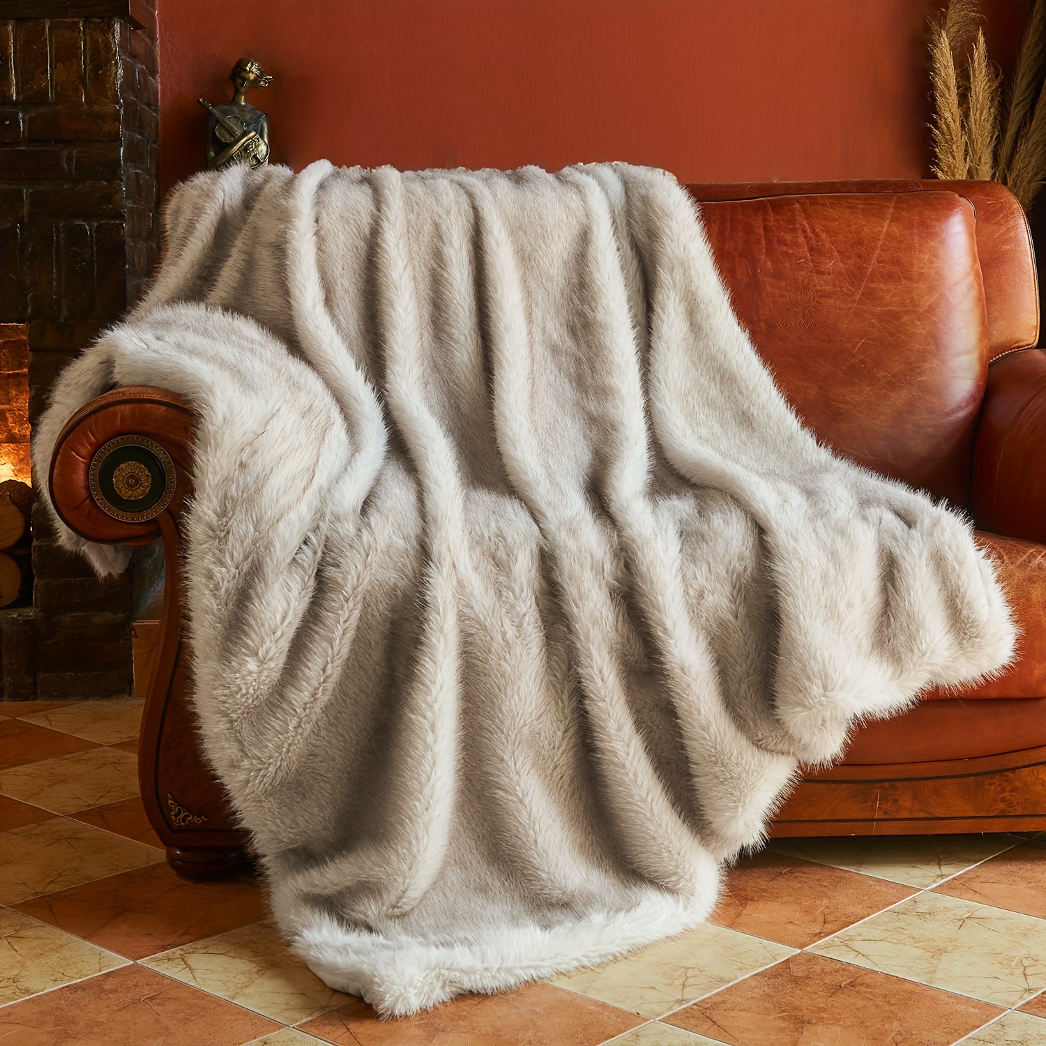 

Krifey Luxury Fur White Blanket - , Thick & Fluffy Plush Throw For Couch, Bed, Sofa | Cozy & Warm Decorative Gift | 60"x80", Only