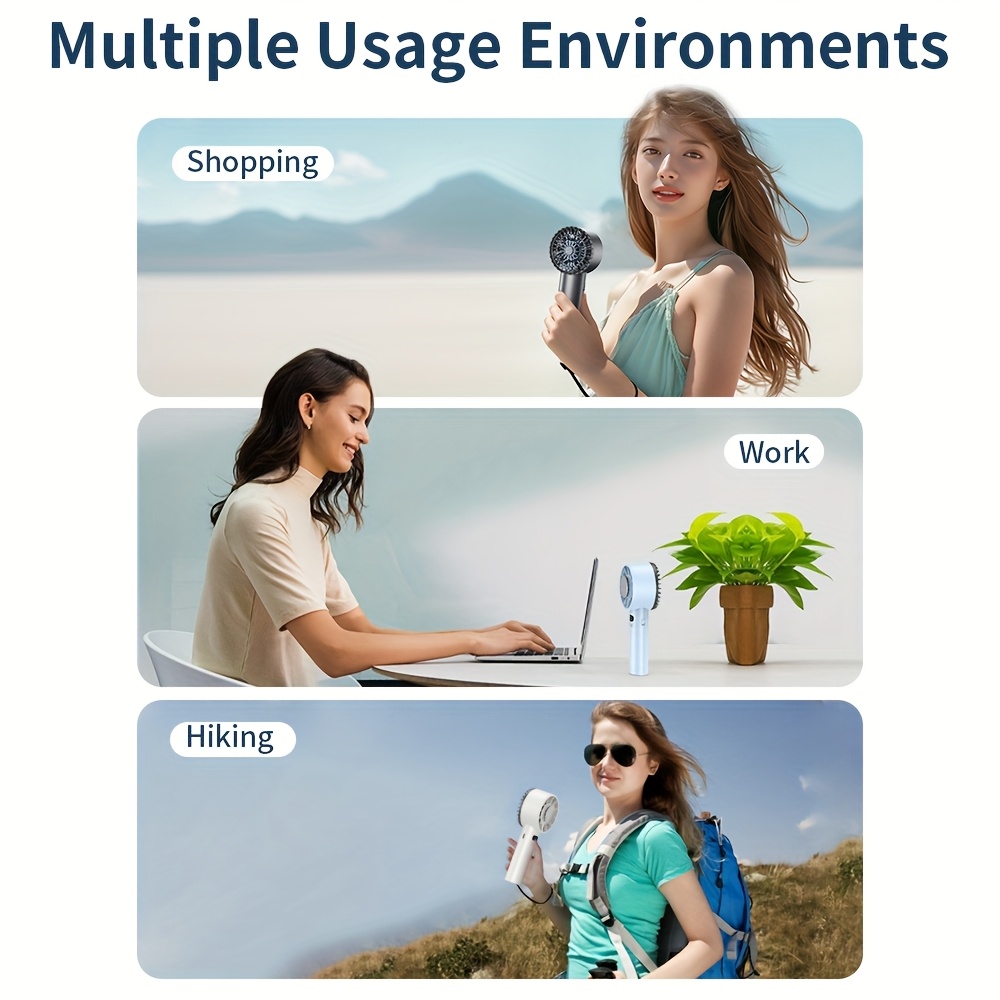 Ultra-Long Battery Life Handheld Fan, High-Speed Foldable Rechargeable Portable Fan, Ideal Summer Gift