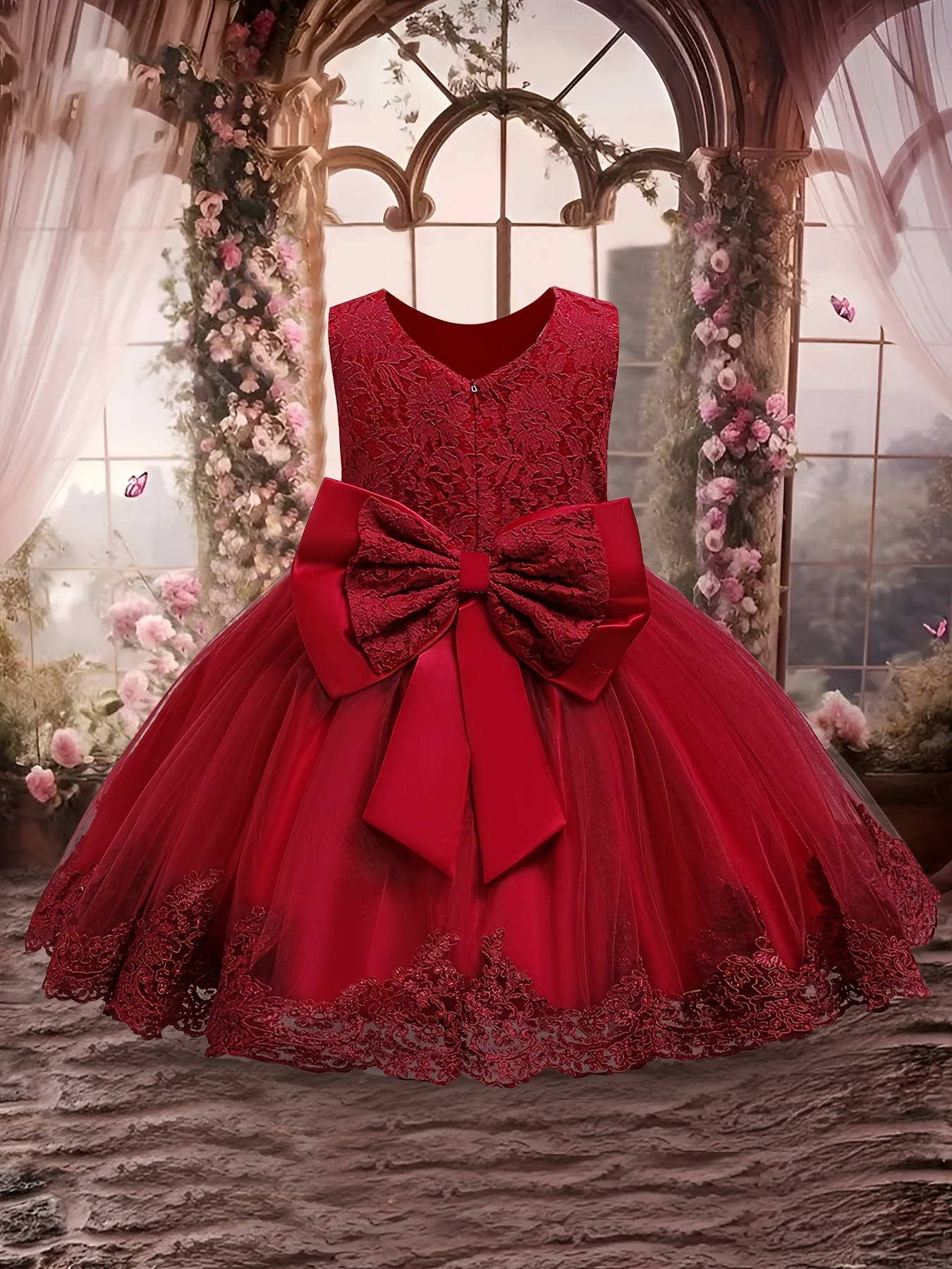 farm rio flower halter midi dress Sand Delicate Forest Richelieu Embroidered – holiday party outfit main image 1