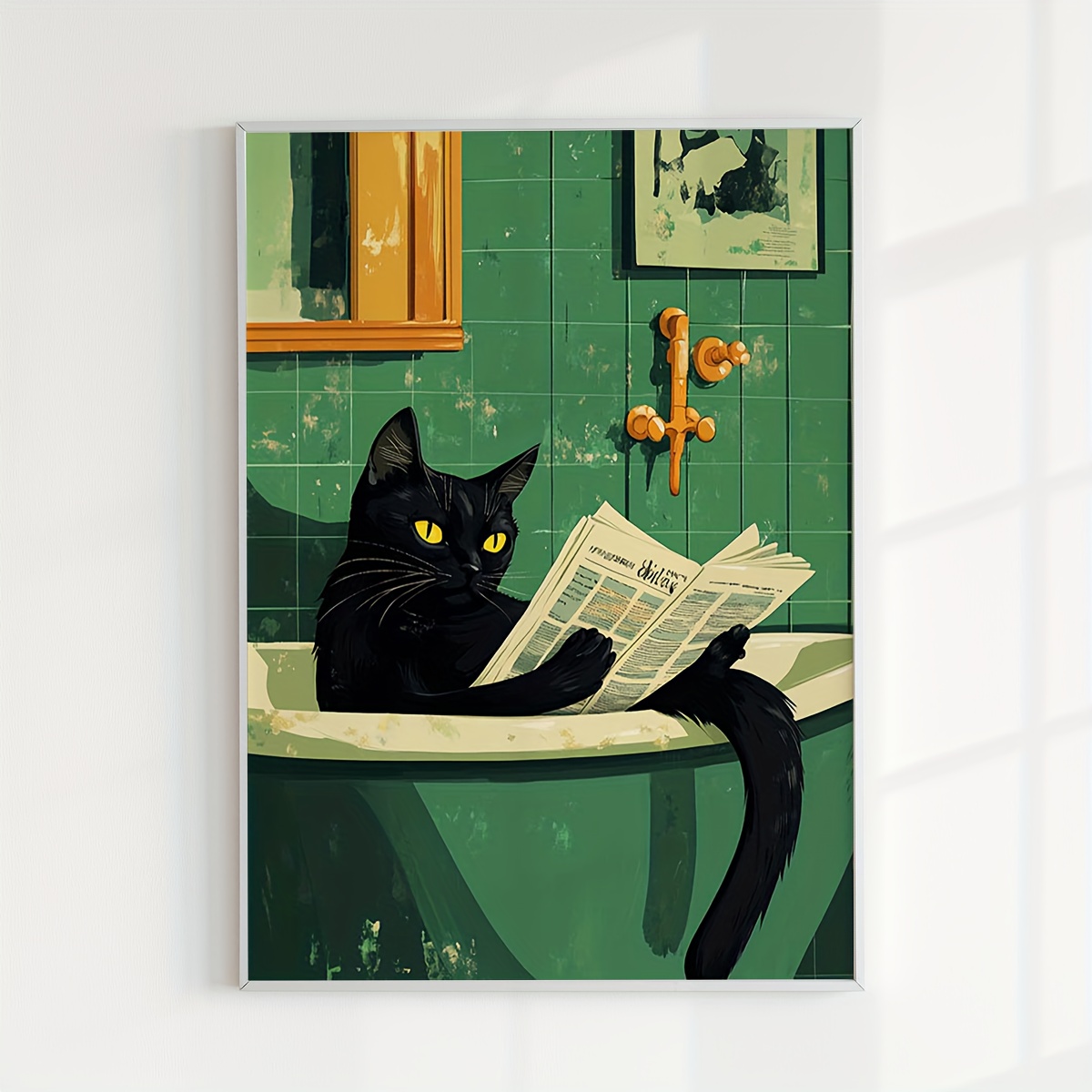 Wee Blue Coo Zwicky Cotton Switzerland Black Cat Art Print Framed Poster Wall Decor 12x16 inch Svizzera Manifesto Parete