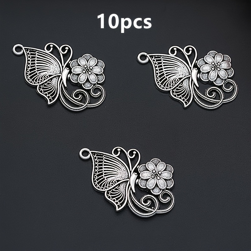 TEMU 10pcs 10pcs/piece Suitable For Diy Chinese Bohemian Charm Pendants - Traditional Ornament Parts For Earrings, Necklaces, Bracelets, Handmade