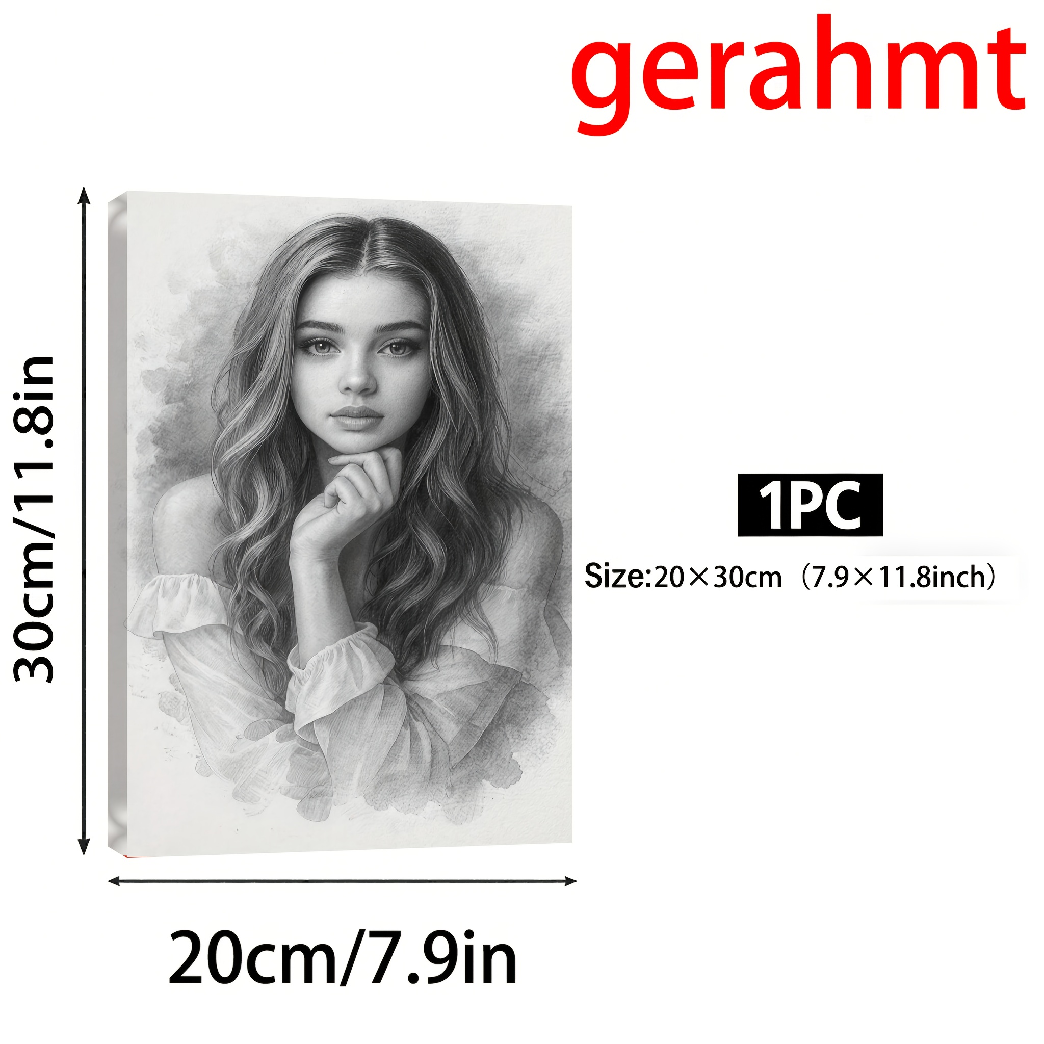 E-shop 2D Flach, 1 Stück Personalisiertes Foto Tintenhintergrund Leinwand Kunstdruck - Individuelle Foto Wanddekoration, Geeignet für Hochzeiten,