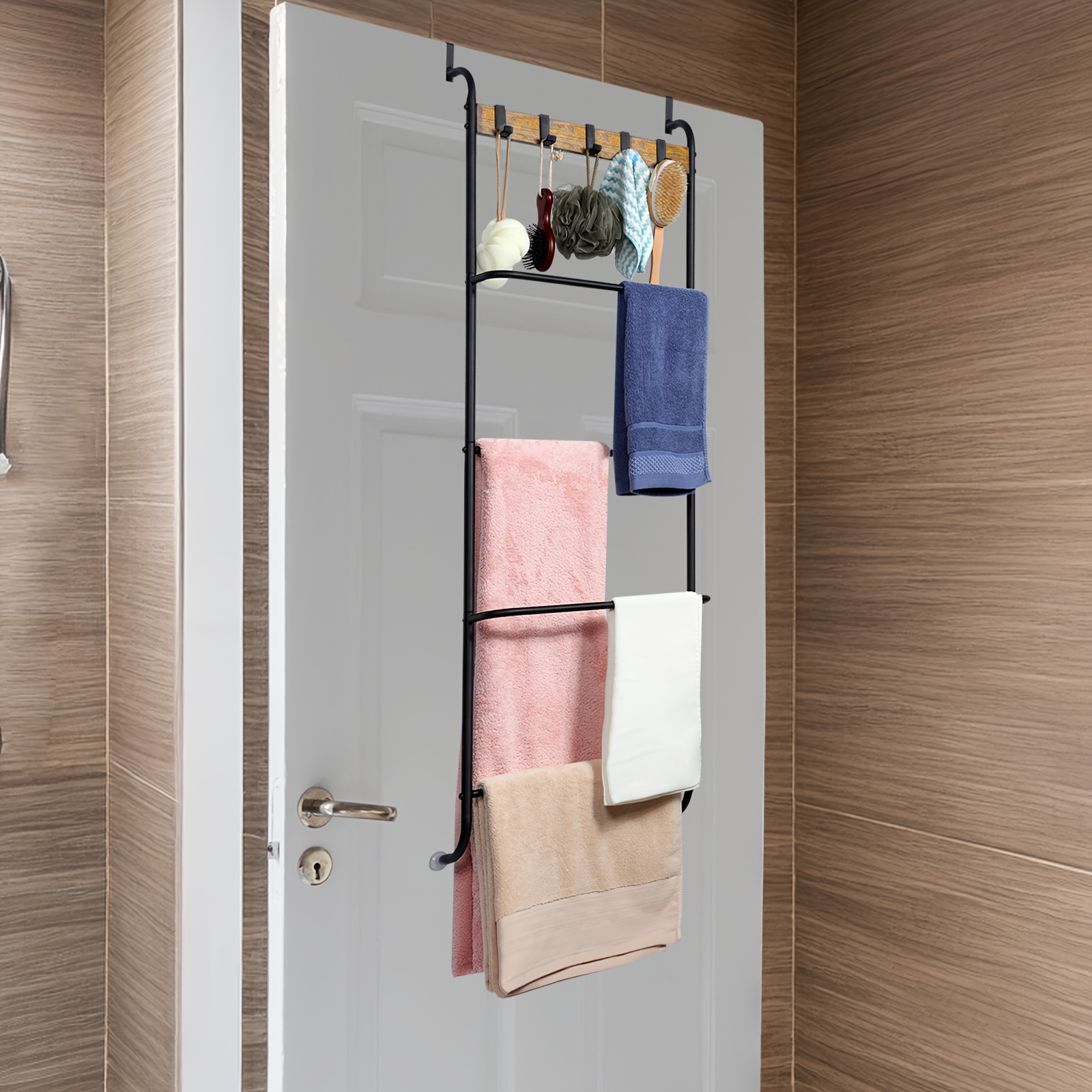 door towel rack door rack hanger organizer bathroom door Temu