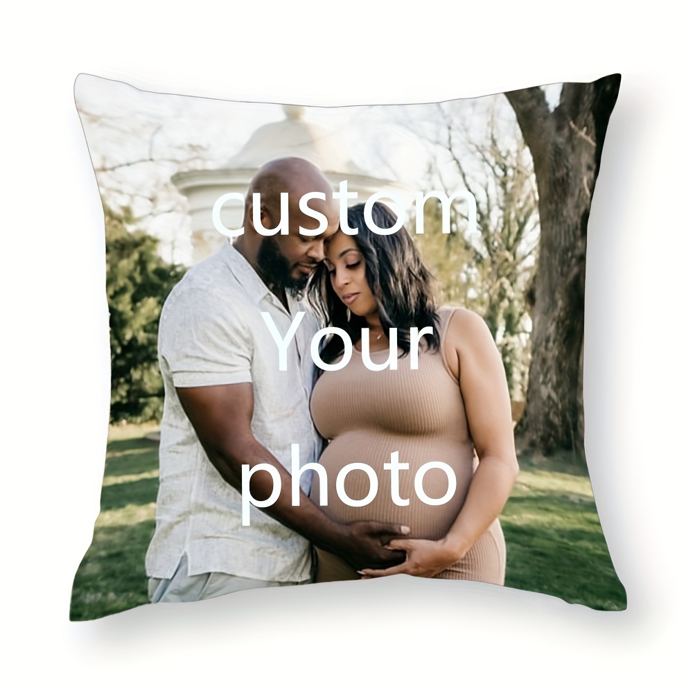

1pc Your Photo Pillow Cover, Suitable For Couples, Parents, Friends, Pets, Birthdays, Holiday Celebrations, Documenting Life(thickened, Dacron Linen, Double-sided Printing, 18×18inch)