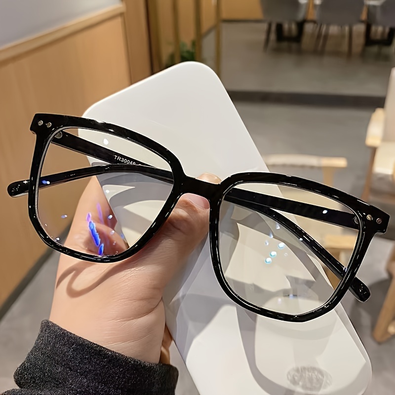 

Square Frame Transparent Lens Glasses Retro Fashion Decorative Glasses Glasses Suitable For Men And Women