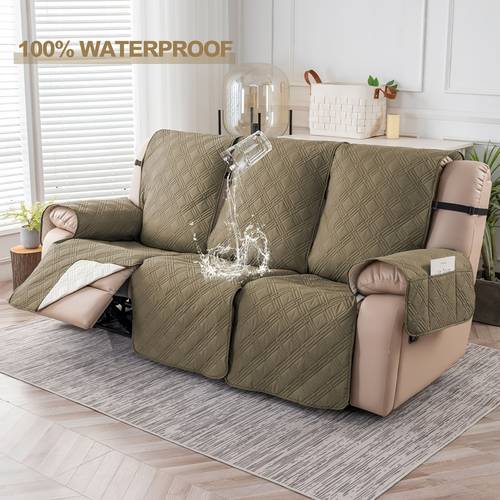 3pcs set 100 high quality recliner slipcovers sofa cover warm non slip reclining sofa covers for 3 seat washable reclining sofa cover for living room office and home decor