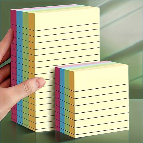 item picture 110pcs four color lined sticky notes suitable for home tear off colored page notepad with tabs memo pads for students teachers party favors birthday gifts multicolor