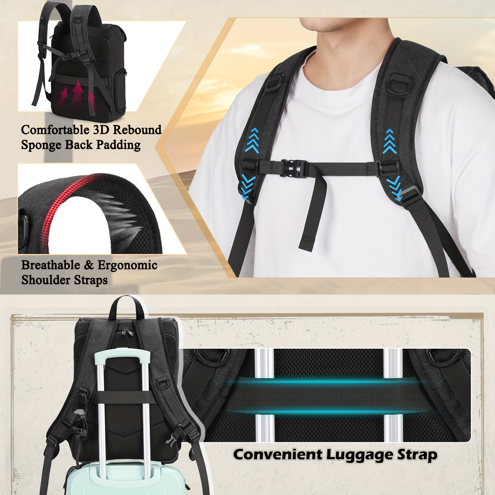 airplane travel travel backpack for women Backpack For Women Men Bag Watreproof Hiking Backpack College Laptop  Backpack for Everydayon Airplane Essentials Carry on Backpack Flight