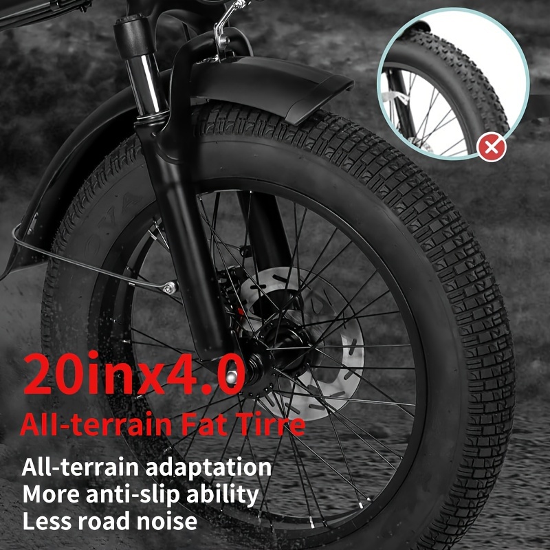 Electric Bike For Adults, 20.8ah Removable Battery, Folding E-bike With ...