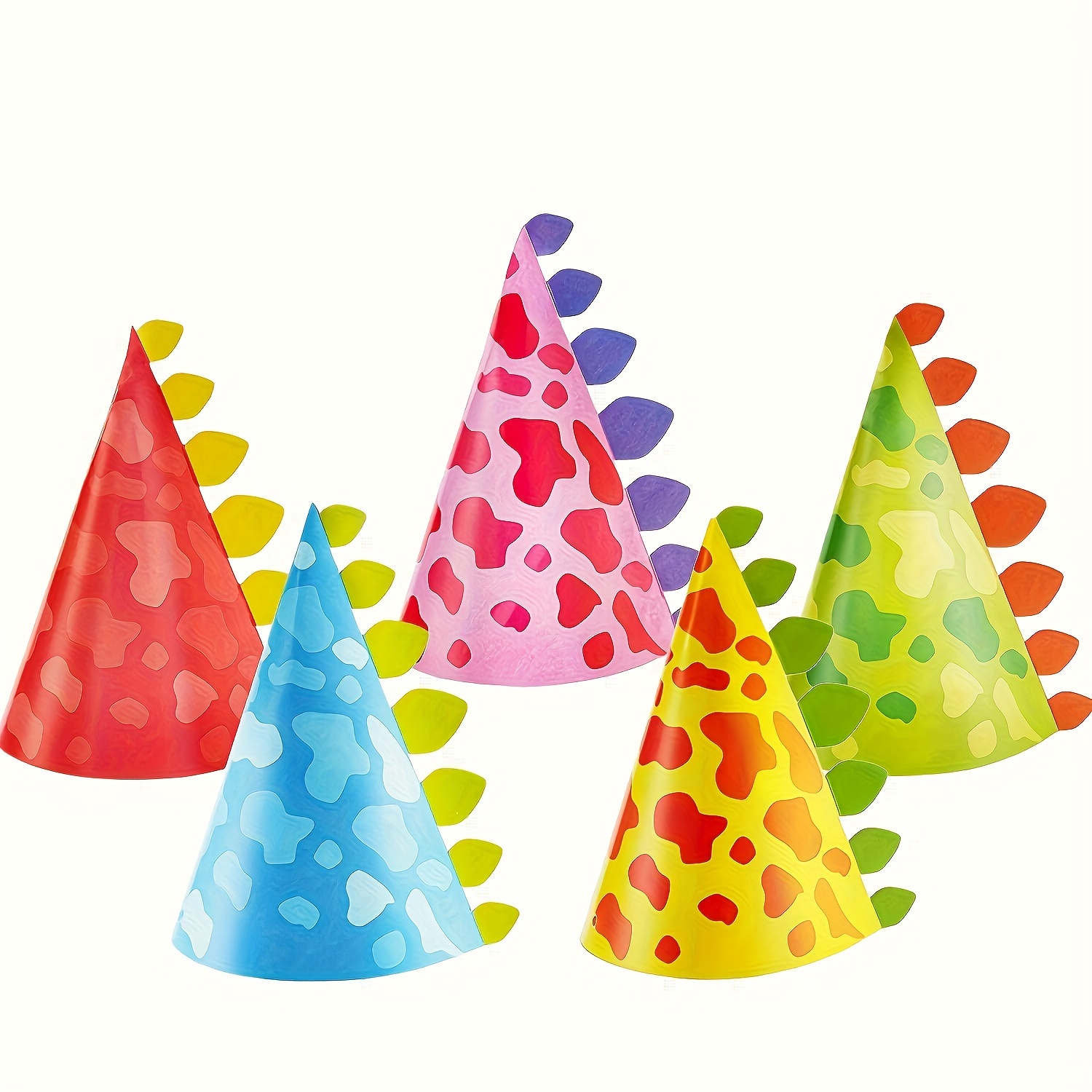 

Dinoparty 10/20pcs Dinosaur Party Hats - Art Paper Cone Headwear, Universal Holiday Decorations, No Electricity Or Feathers Required