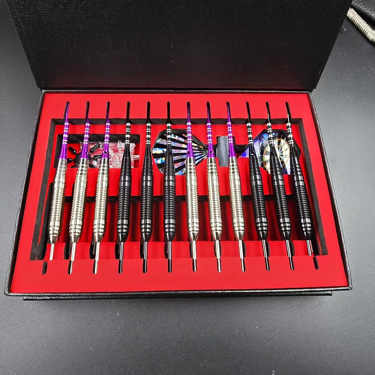 Set Freccette Professionali Grebarley Con Punte Acciaio - 12 Freccette, Aste In Alluminio, 20-22g - Foto 9