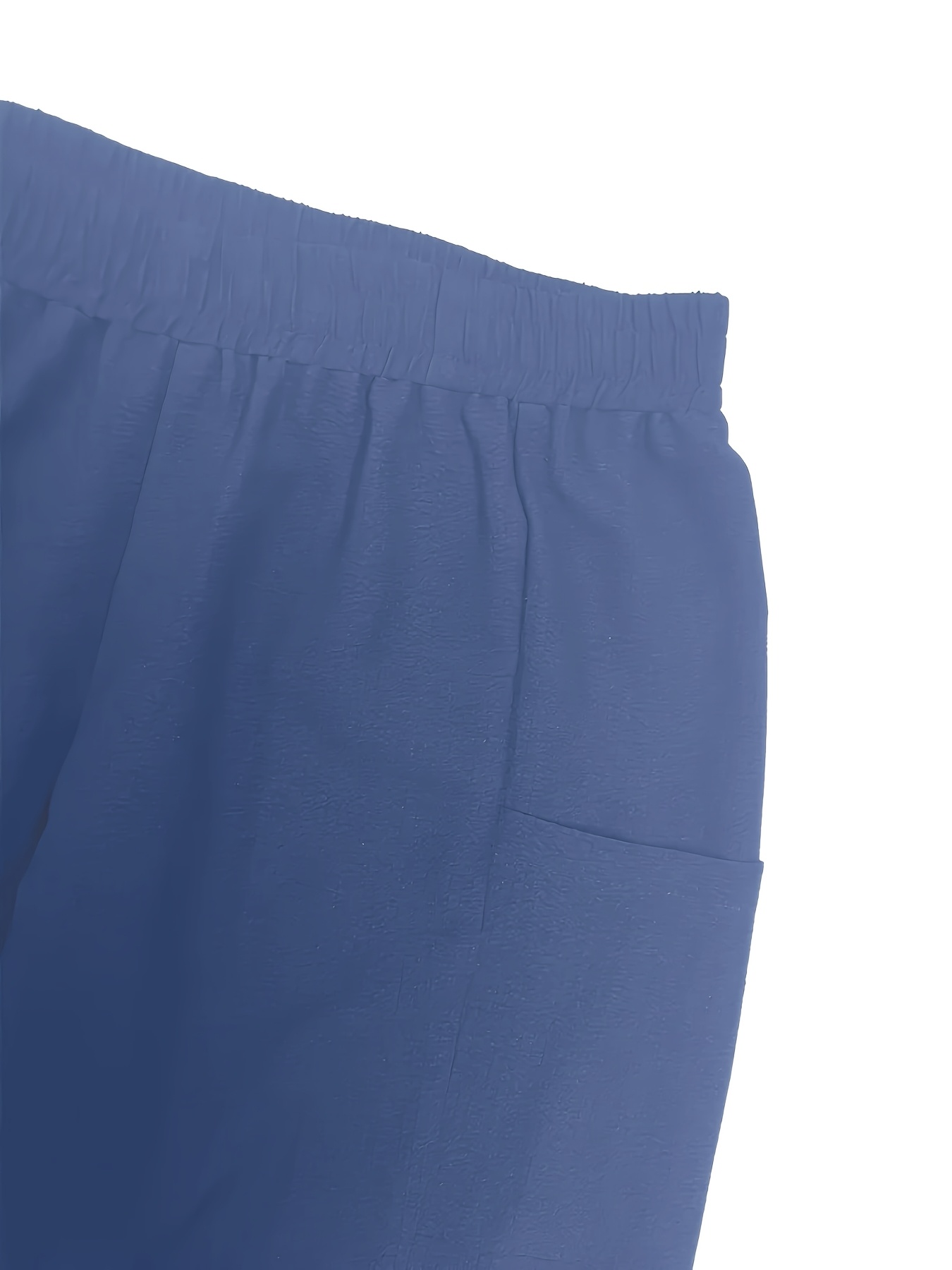 Plus Size - Women'S Plus Size Elegant Solid Color Wide-Leg Pants - Non-Stretch Fabric, All-Season Casual Trousers with Pockets, Brown, Comfortable Footwear, Stylish Accessory, Durable Fabric