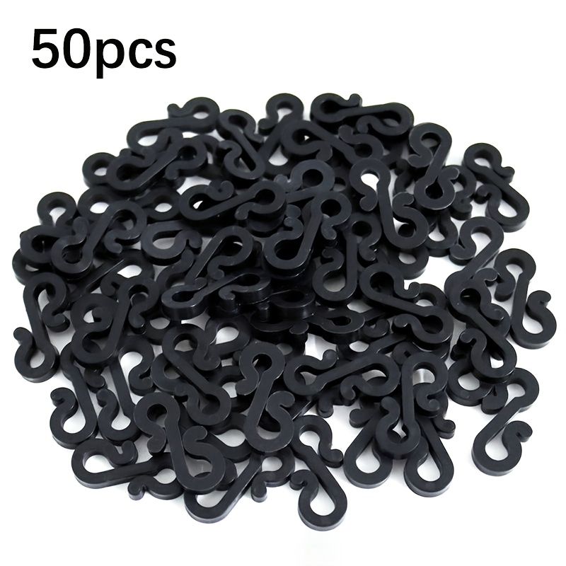 TEMU 50 piezas de gancho multifuncional para decoración navideña, gancho fijo para lámparas decorativas exteriores, ideal para decoración de fiestas,