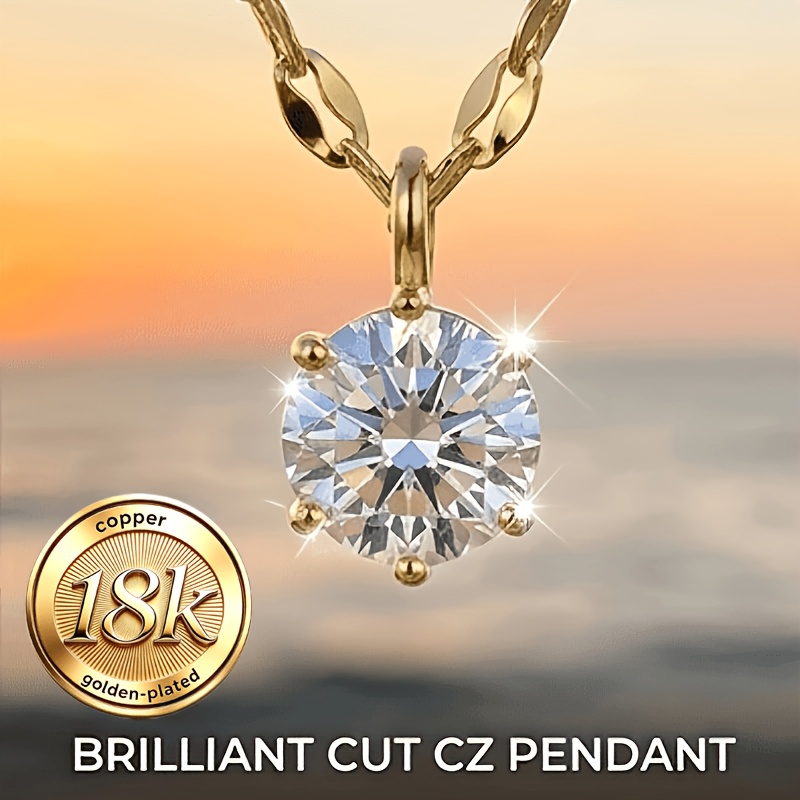 TEMU High-quality 18k Gold-plated Elegant And Exquisite Necklace. A Versatile, Jewelry Piece With A . Suitable As An Accessory For Daily Wear,