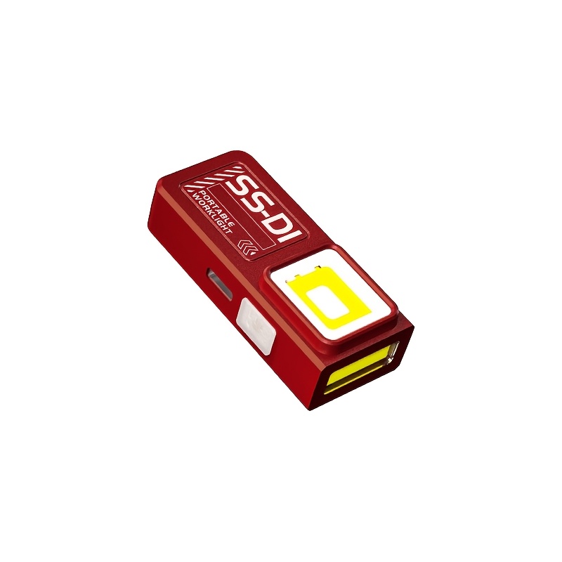 TEMU 1 Mini Lampe de Poche LED Double Lumière, Rechargeable USB, Base Magnétique, Lampe d'Urgence à Pince Style Stylo, 4 Modes d'Éclairage, Lumière