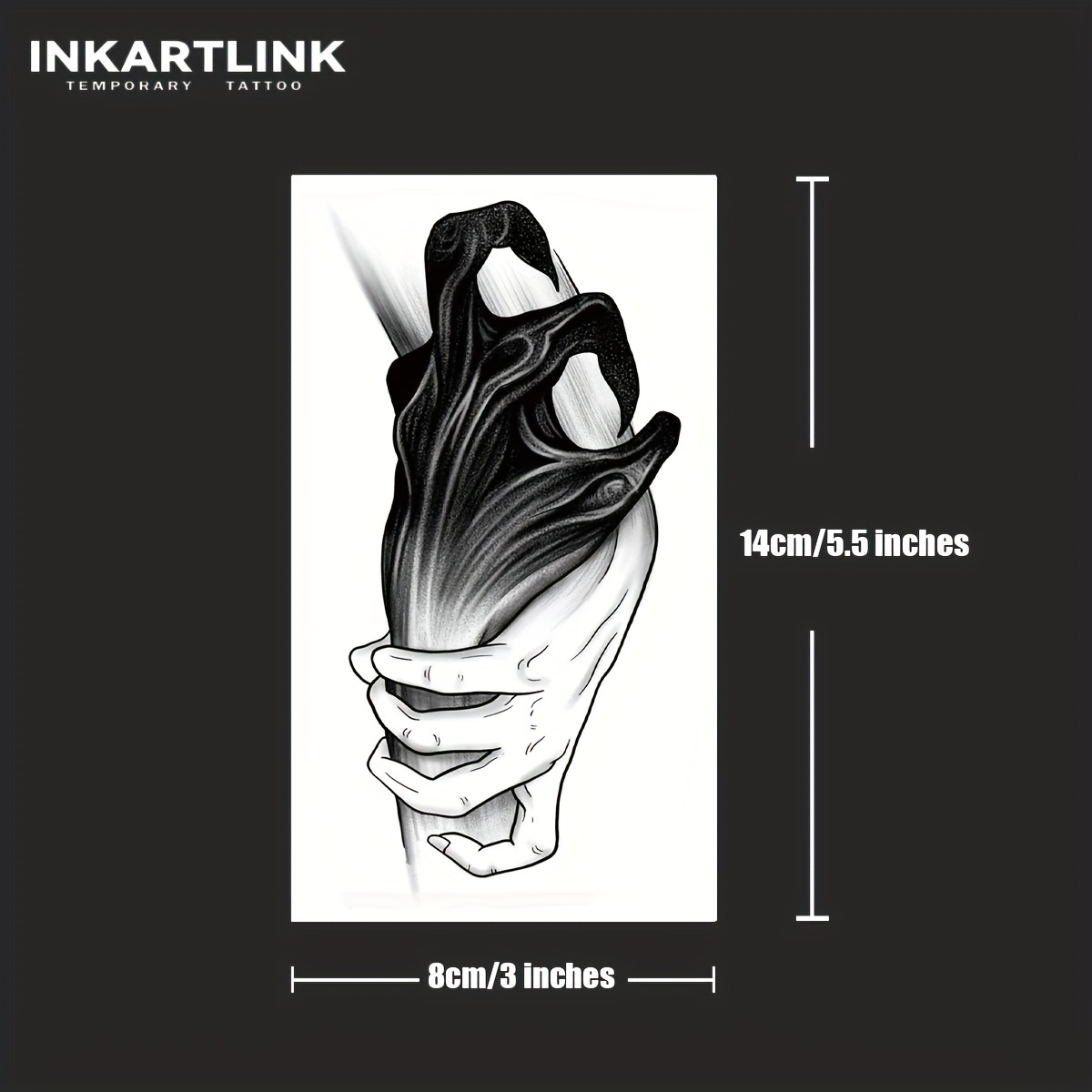Inkartlink Technology Tattoo, Semi-permanent Tattoo, Demon Hand, , Tattoo, Temporary Tattoo, Fake Tattoo, Waterproof, Authentic Tattoo , Botanical Tattoo