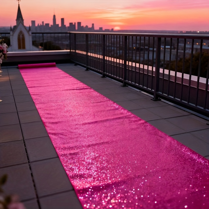 TEMU Wedding Red Carpet Sparkling Non Woven Carpet, Used For Gorgeous Wedding, Christmas, And Thanksgiving Indoor And Outdoor Decoration, Important