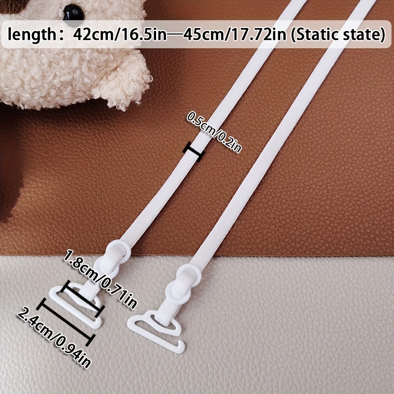 Seamless Invisible Bra Straps - Non-Slip, Adjustable Elastic Shoulder Bands for Women's Lingerie & Underwear, Transparent, Sexy, Replace