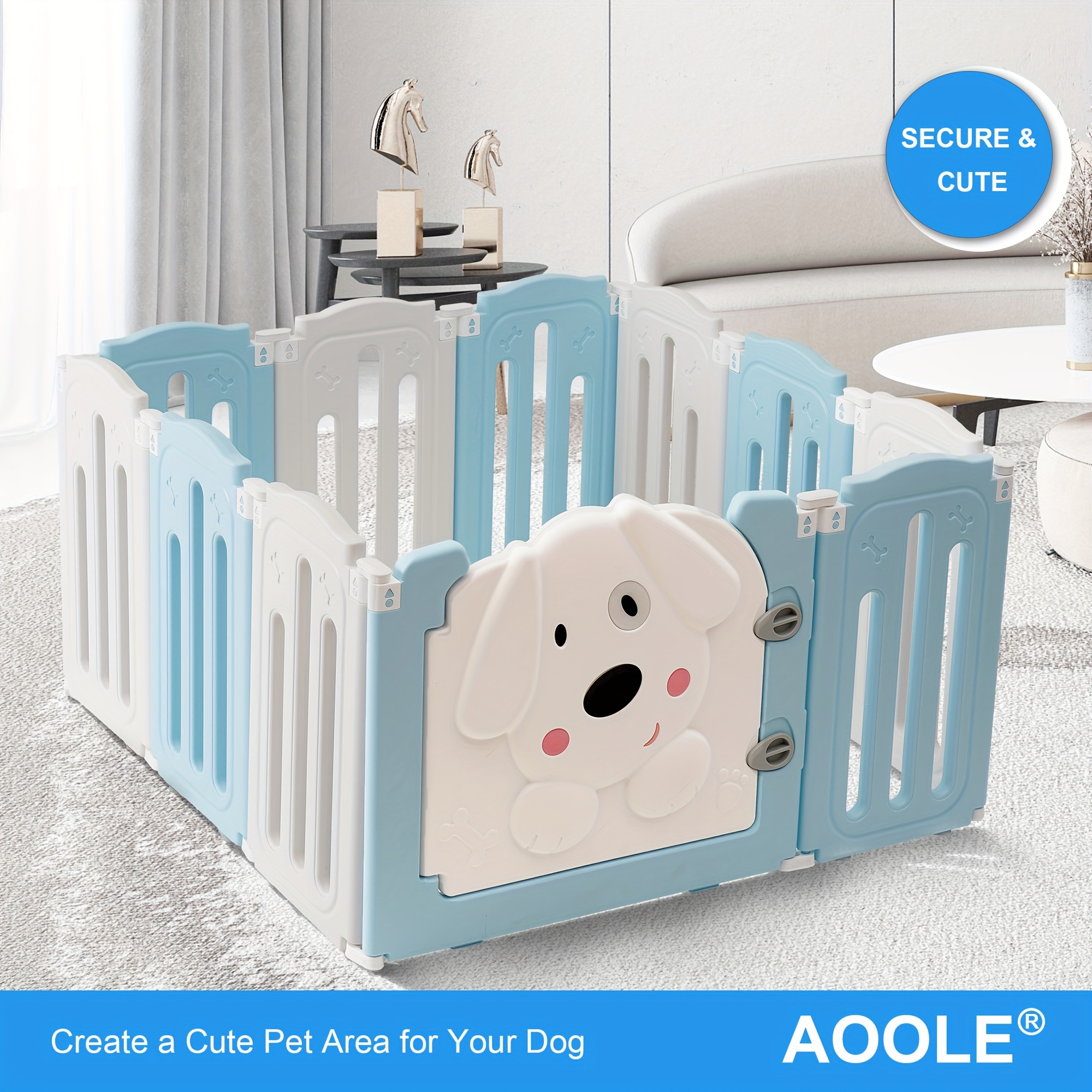 Play Pen 10 Panel Dog Pen Foldable Dog Playpen Portable Puppy
