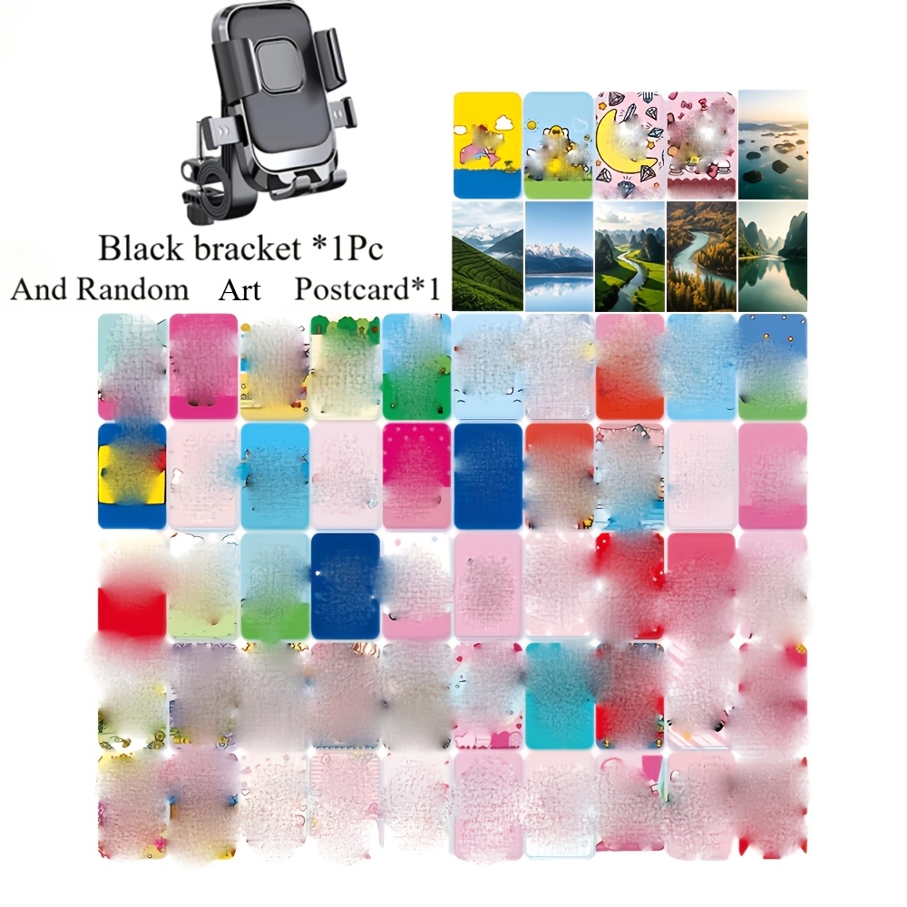 Image of Bicycle Motorcycle Handlebar Phone Mount, Phone Clamp With Rotating Bracket, Compatible With 4.7-inch .2-inch Smartphones, With A Postcard As A Gift