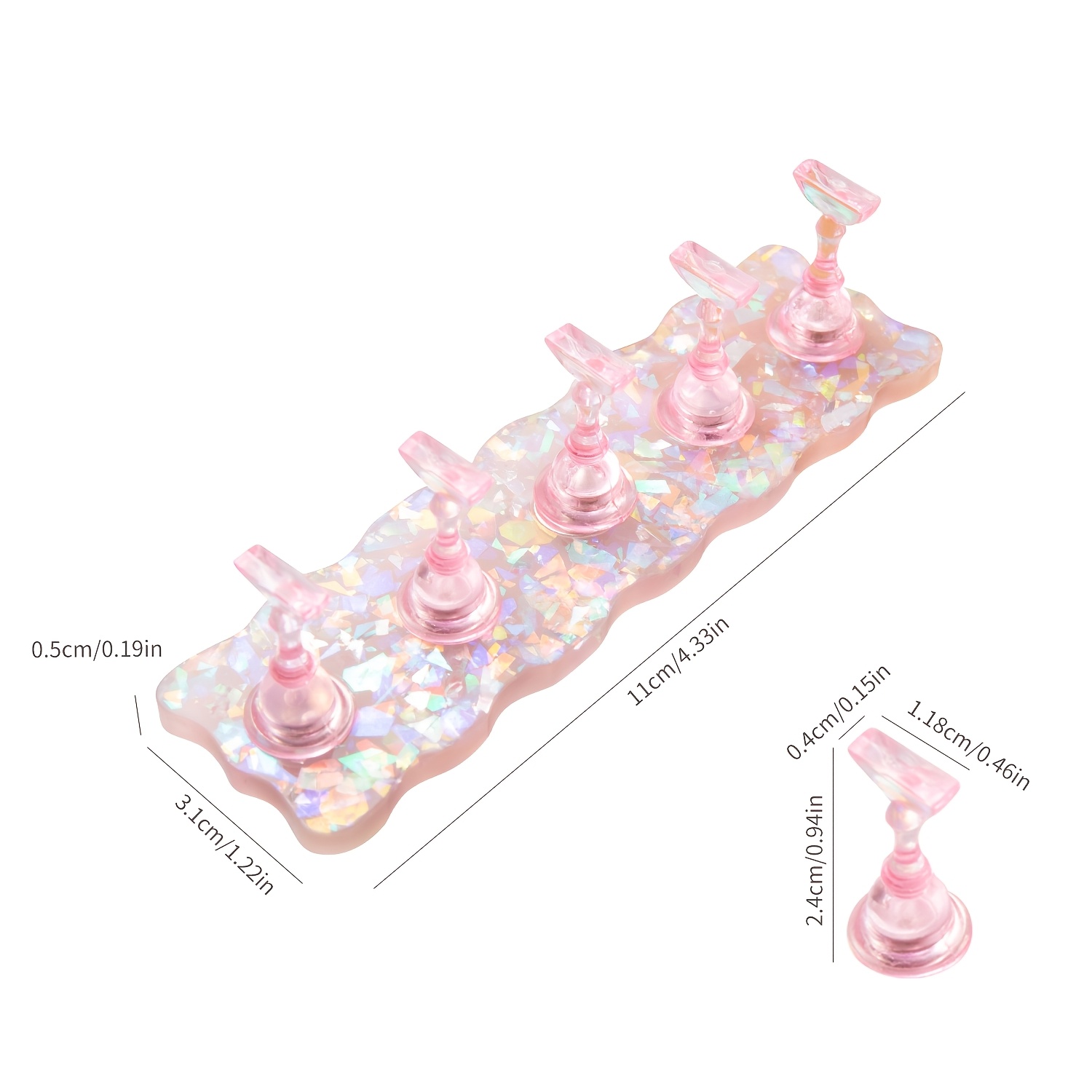 Temu – TEMU Nail Base Nail Holder Wearing Nail Support Nail Piece Practice Base Fixing Nail Piece Beginner Nail Tool