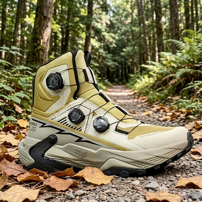 [Sneakers] Men'S Outdoor Shoes Boots Anti-Slip Shock Absorption Mid-High Cut Casual Shoes Comfortable Trail Running Shoes Fashion Sports Running Shoes Men Shoes