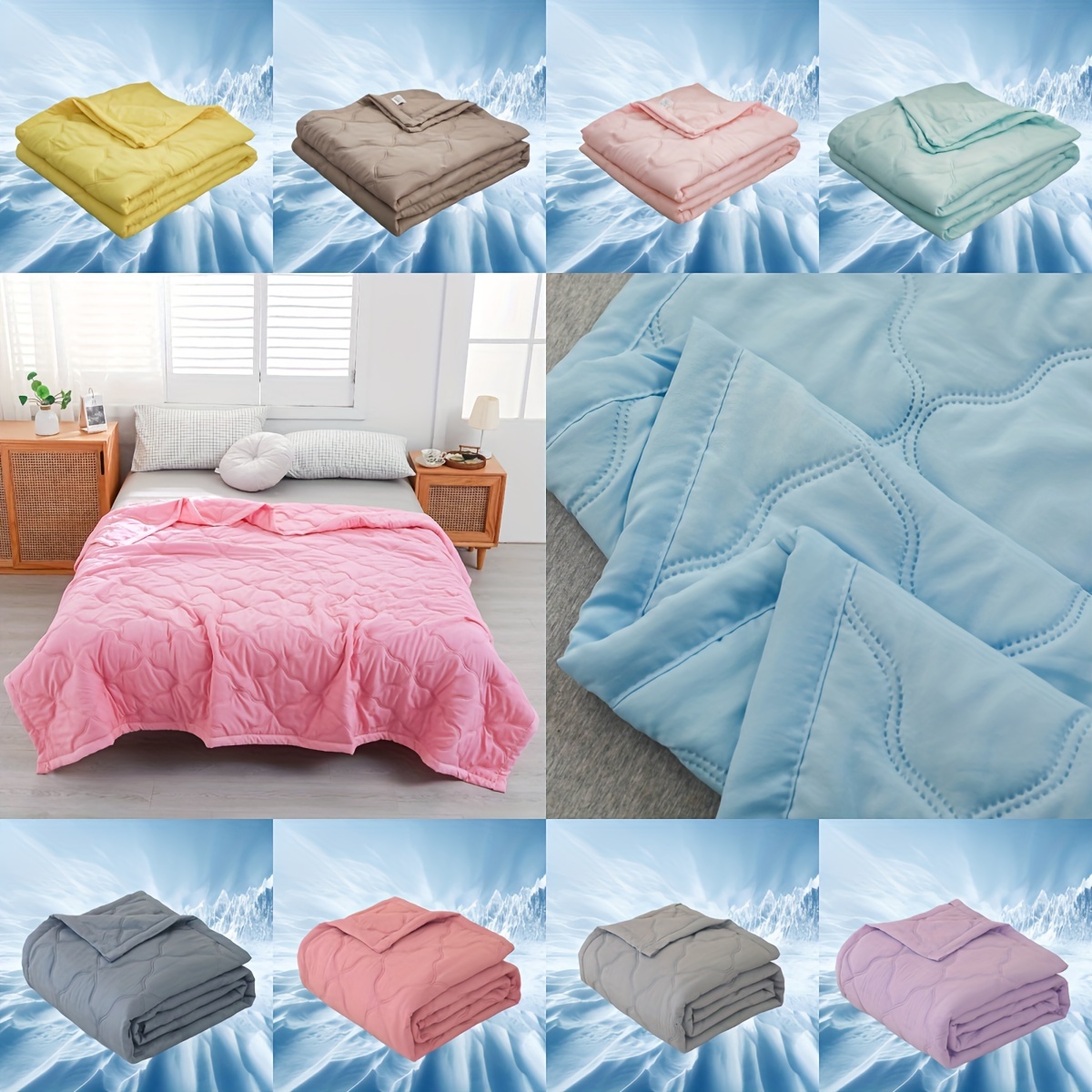 edredón solo color verano cubierta fresca Temu Colombia