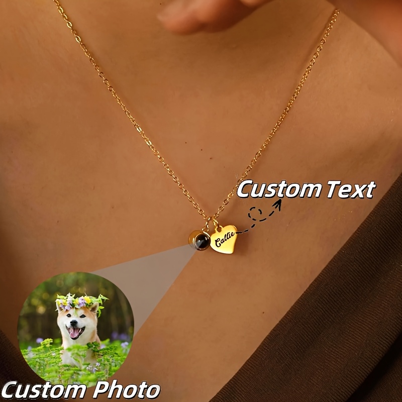 Personalized Engraved Name Heart Pendant Necklace